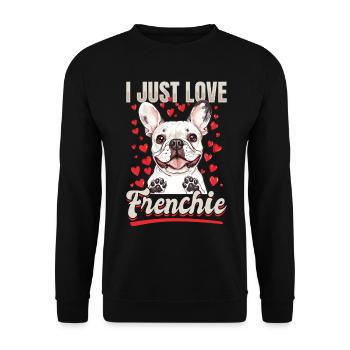 Bouledogue français Frenchie Propriétaire de chien - Sweat-shirt Unisexe - noir - Devant - Alina (178cm) & Michal (187cm)
