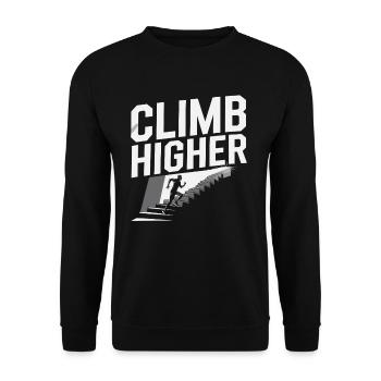 Klettern Die Stufen Zum Erfolg - Unisex Pullover - Schwarz - Vorne - Alina (178cm) & Michal (187cm)