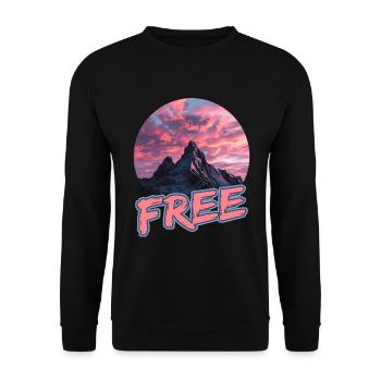 Abenteuerliche Wandertouren In Den Bergen Für - Unisex Pullover - Schwarz - Vorne - Alina (178cm) & Michal (187cm)