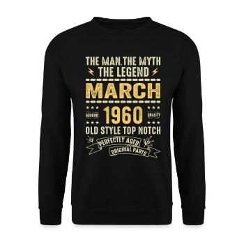 Mars 1960 Jubilé 1960 - Légendes Mars 1960 - Sweat-shirt Unisexe - noir - Devant - Alina (178cm) & Michal (187cm)