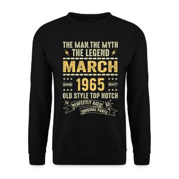 Mars 1965 Jubilé 1965 - Légendes Mars 1965 - Sweat-shirt Unisexe - noir - Devant - Alina (178cm) & Michal (187cm)