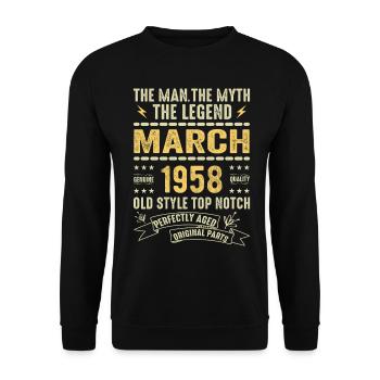 Mars 1958 Jubilé 1958 - Légendes Mars 1958 - Sweat-shirt Unisexe - noir - Devant - Alina (178cm) & Michal (187cm)