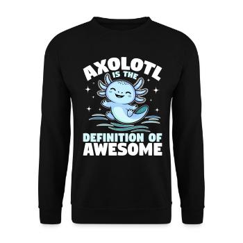 Axolotl mignon Axolotl est la définition de Awesome - Sweat-shirt Unisexe - noir - Devant - Alina (178cm) & Michal (187cm)