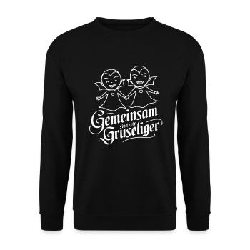Ensemble, nous sommes des vampires effrayants d’Halloween - Sweat-shirt Unisexe - noir - Devant - Alina (178cm) & Michal (187cm)