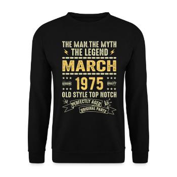 March 1975 Jubilee 1975 - Legends March 1975 - Unisex Sweatshirt - black - Front - Alina (178cm) & Michal (187cm)