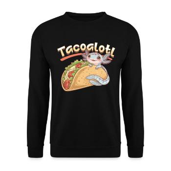 Cute Axolotl Taco Tacoalotl Cinco de Mayo - Unisex Sweatshirt - black - Front - Alina (178cm) & Michal (187cm)