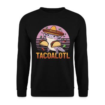 Cute Axolotl Taco Tacoalotl Cinco de Mayo - Unisex Sweatshirt - black - Front - Alina (178cm) & Michal (187cm)