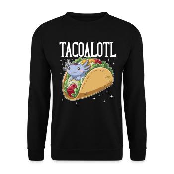 Cute Axolotl Taco Tacoalotl Cinco de Mayo - Unisex Sweatshirt - black - Front - Alina (178cm) & Michal (187cm)