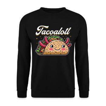 Cute Axolotl Taco Tacoalotl Cinco de Mayo - Unisex Sweatshirt - black - Front - Alina (178cm) & Michal (187cm)