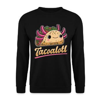 Cute Axolotl Taco Tacoalotl Cinco de Mayo - Unisex Sweatshirt - black - Front - Alina (178cm) & Michal (187cm)