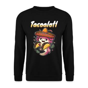 Cute Axolotl Taco Tacoalotl Cinco de Mayo - Unisex Sweatshirt - black - Front - Alina (178cm) & Michal (187cm)