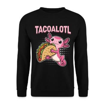 Cute Axolotl Taco Tacoalotl Cinco de Mayo - Unisex Sweatshirt - black - Front - Alina (178cm) & Michal (187cm)