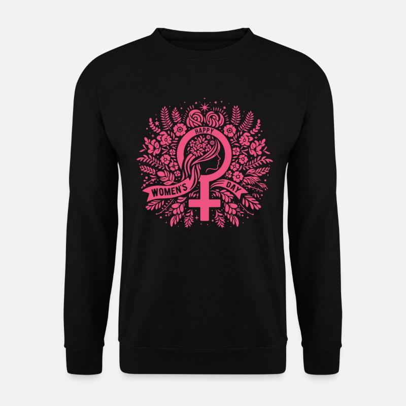 Happy Women's Day - Geschenk - Unisex Pullover - Schwarz