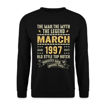 March 1997 Jubilee 1997 - Legends March 1997 - Unisex Sweatshirt - black - Front - Alina (178cm) & Michal (187cm)