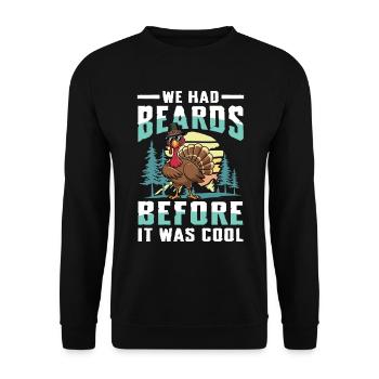 Truthahnjagd Abenteuer: Ich Will Nur Putenjagd - Unisex Pullover - Schwarz - Vorne - Alina (178cm) & Michal (187cm)