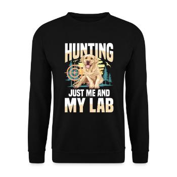 Chasse au Labrador - Sweat-shirt Unisexe - noir - Devant - Alina (178cm) & Michal (187cm)