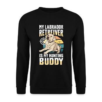Golden Retriever : les chiens de chasse au canard par excellence - Sweat-shirt Unisexe - noir - Devant - Alina (178cm) & Michal (187cm)