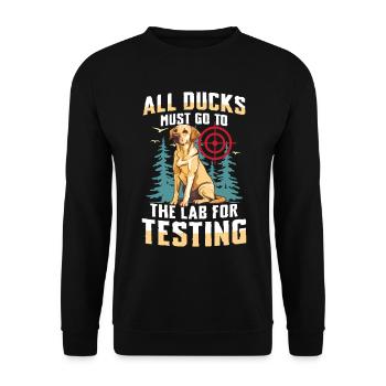 Chasse au Labrador - Sweat-shirt Unisexe - noir - Devant - Alina (178cm) & Michal (187cm)