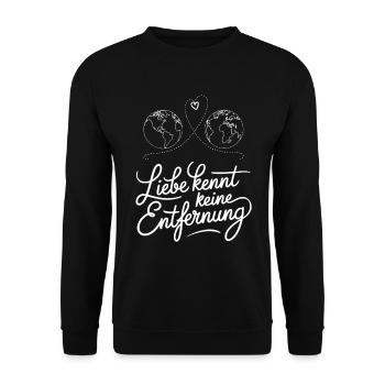 L’amour ne connaît pas de distance : la connectivité dans - Sweat-shirt Unisexe - noir - Devant - Alina (178cm) & Michal (187cm)