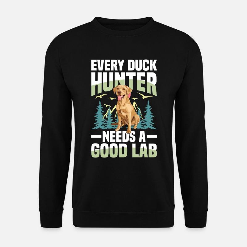 Jagd Mit Labrador - Unisex Pullover - Schwarz