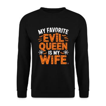 Ma méchante reine préférée est ma femme - Sweat-shirt Unisexe - noir - Devant - Alina (178cm) & Michal (187cm)