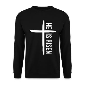 Il est ressuscité - Sweat-shirt Unisexe - noir - Devant - Alina (178cm) & Michal (187cm)