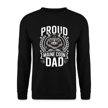 Fier Maine Coon Dad Cat Lover Design - Sweat-shirt Unisexe - noir - Devant - Alina (178cm) & Michal (187cm)