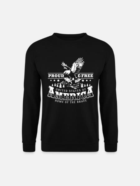 Proud & Free - America - Home of the brave - Unisex Pullover - Schwarz