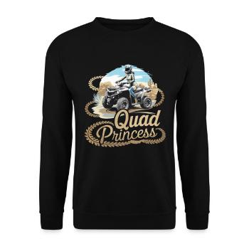 Quad Princess Abenteuerlust für Offroad-Entdecker - Unisex Pullover - Schwarz - Vorne - Alina (178cm) & Michal (187cm)