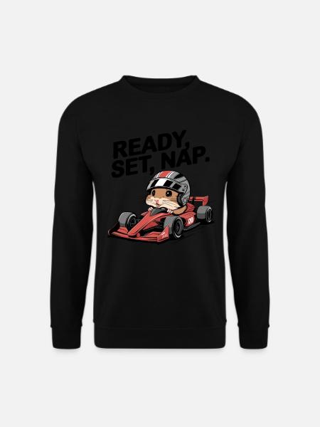 Ready Set Nap Hamster Race - Unisex Sweatshirt - black