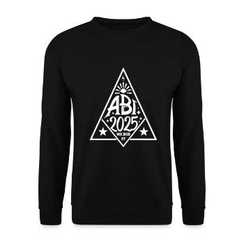 Abi 2025 - Abitur - Spruch - Unisex Pullover - Schwarz - Vorne - Alina (178cm) & Michal (187cm)