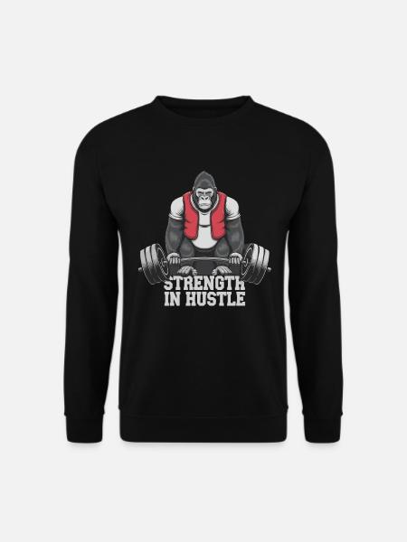 Gorilla Gym Stärke in Hustle - Unisex Pullover - Schwarz