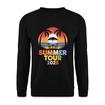 Sommer Tour 2025: Urlaubstraum im Paradies mit - Unisex Pullover - Schwarz - Vorne - Alina (178cm) & Michal (187cm)