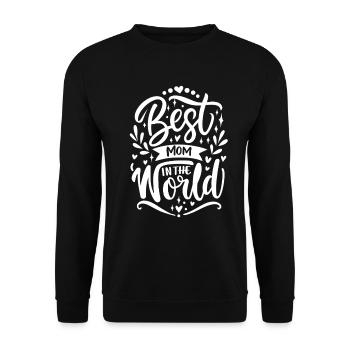 Meilleure Maman du Monde - Fête des Mères - Dire - Sweat-shirt Unisexe - noir - Devant - Alina (178cm) & Michal (187cm)