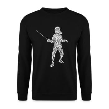 Escrimeuse femme escrime empreinte digitale - Sweat-shirt Unisexe - noir - Devant - Alina (178cm) & Michal (187cm)