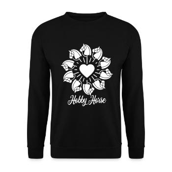 Cheval de loisir - Cheval de loisir - Équitation - Cadeau - Sweat-shirt Unisexe - noir - Devant - Alina (178cm) & Michal (187cm)