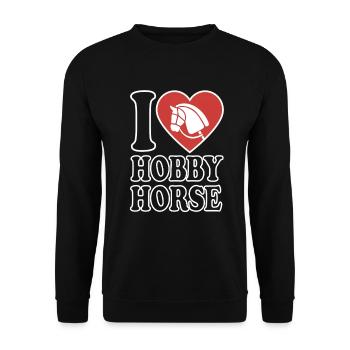 J’aime hobby cheval - Coeur - Hobby - Sweat-shirt Unisexe - noir - Devant - Alina (178cm) & Michal (187cm)