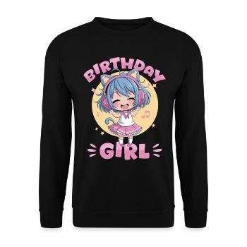 Anime & Chats Kawaii - Sweat-shirt Unisexe - noir - Devant - Alina (178cm) & Michal (187cm)