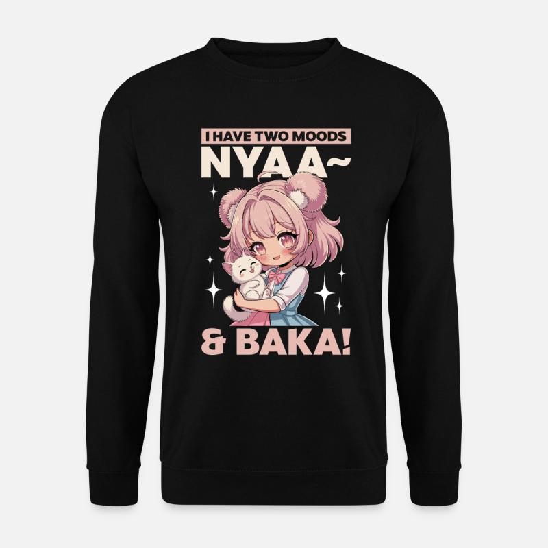 Anime & Cats Kawaii - Unisex Sweatshirt - black
