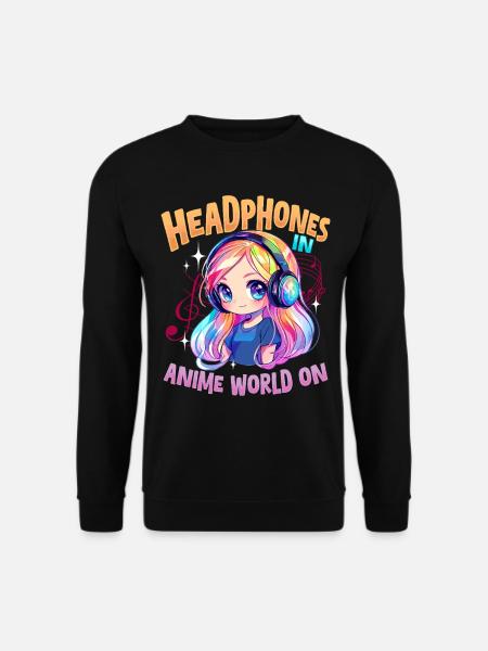 Anime & Music Kawaii - Unisex Sweatshirt - black