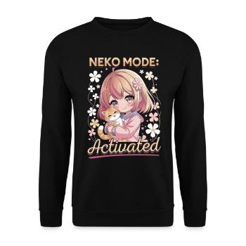 Anime & Chats Kawaii - Sweat-shirt Unisexe - noir - Devant - Alina (178cm) & Michal (187cm)