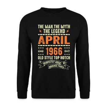 April 1966, APRIL 1966 - Unisex Sweatshirt - black - Front - Alina (178cm) & Michal (187cm)