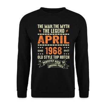 Avril 1968, AVRIL 1968 - Sweat-shirt Unisexe - noir - Devant - Alina (178cm) & Michal (187cm)