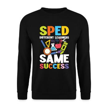 Special education Different learners of the same - Unisex Sweatshirt - black - Front - Alina (178cm) & Michal (187cm)