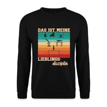 Bodenturnen Gymnastik Kunstturnen - Unisex Pullover - Schwarz - Vorne - Alina (178cm) & Michal (187cm)