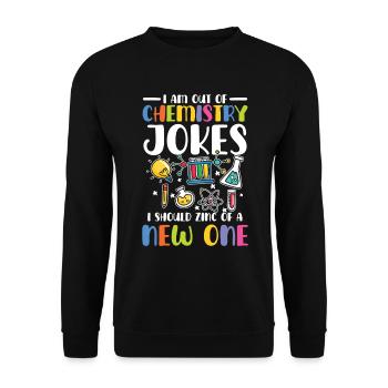 Chemistry Jokes: STEM Education for School - Unisex Sweatshirt - black - Front - Alina (178cm) & Michal (187cm)
