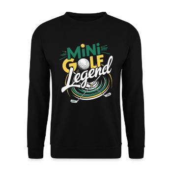 Golf legend - for all those who love the course - Unisex Sweatshirt - black - Front - Alina (178cm) & Michal (187cm)