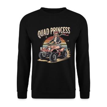 Quad Princess Adventure in Retro Style - Unisex Sweatshirt - black - Front - Alina (178cm) & Michal (187cm)