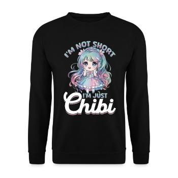 Anime Chibi Kawaii - Sweat-shirt Unisexe - noir - Devant - Alina (178cm) & Michal (187cm)