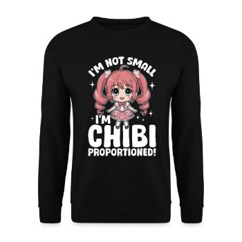 Anime Chibi Kawaii - Sweat-shirt Unisexe - noir - Devant - Alina (178cm) & Michal (187cm)